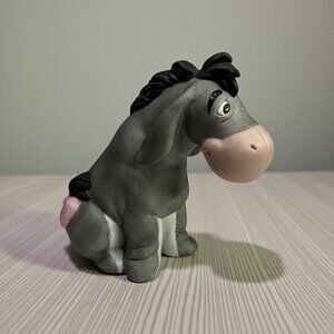 Disney Eeyore Ceramic Figurine With Pink Bow 4.5" Winnie The Pooh Collectible